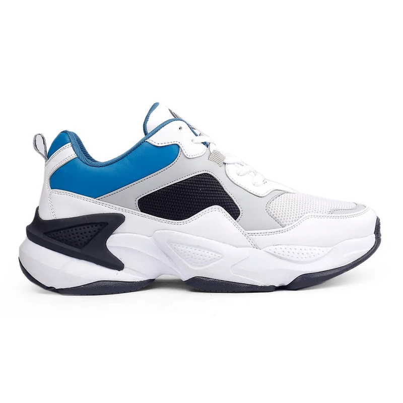 باكا بوتشي أحذية تدريب رجالية بيضاء شبكية